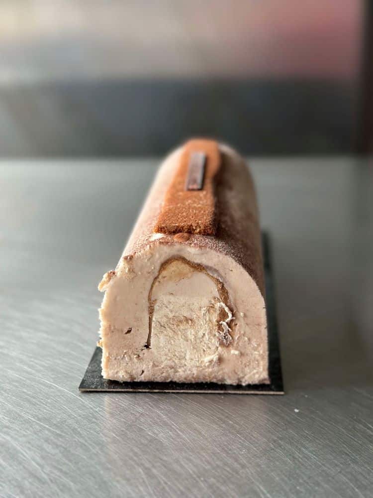 Menu de Noël  : bûche de Noël Crobon